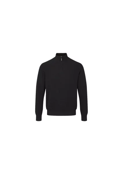 By Garment Makers Theo Half Zip Mężczyźni Bluzy i bluzy z kapturem By Garment Makers Size: M czarny