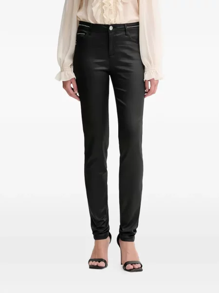 Pantaloni cu talie înaltă Morgan cu talie înaltă cu tepi negru