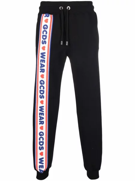 Pantaloni Gcds cu dungi negru
