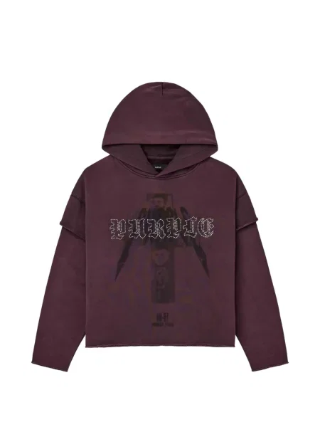 Stras hanorac cu glugă Purple Brand violet