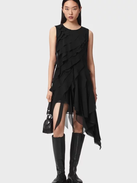 Платье Allsaints черное