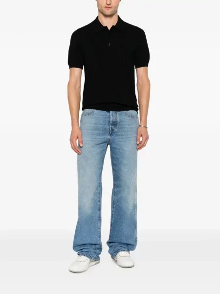 Tricou polo Balmain tricotate negru