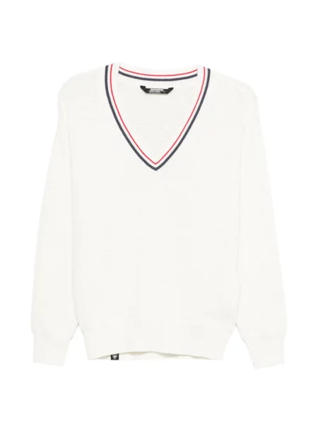 Pulover Rossignol cu decolteu în V alb