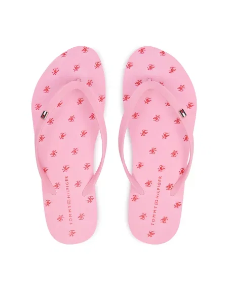 Japonke Tommy Hilfiger Repeat Logo Platform roza
