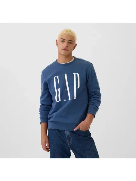 Суитшърт GAP Fleece Sweatshirt Blue Shade XL синьо