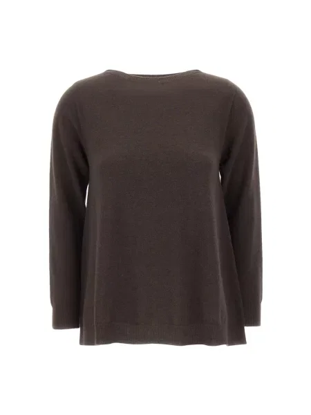Sweter Kangra wełniany brązowy