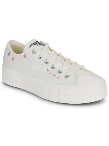 Hímzett virágos sneaker Converse Chuck Taylor All Star fehér