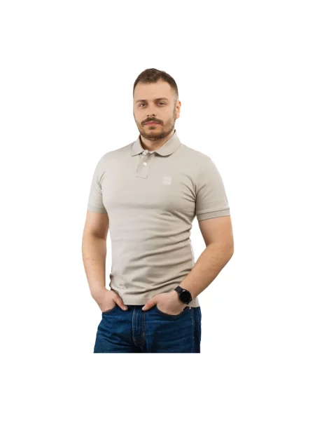 Koszulka polo Hugo Boss beżowa