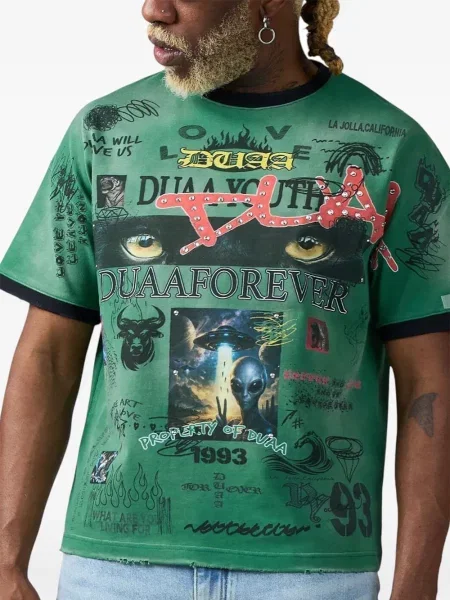 Tricou Duaa cu imagine verde