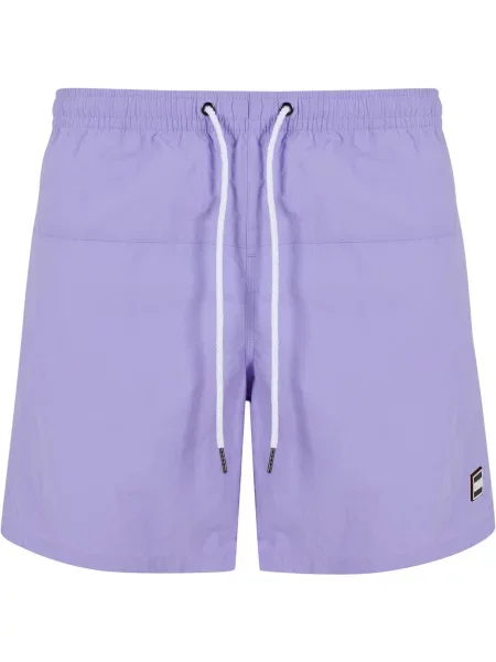 Urban Classics Plavecké šortky lenvandulová / černá bílá