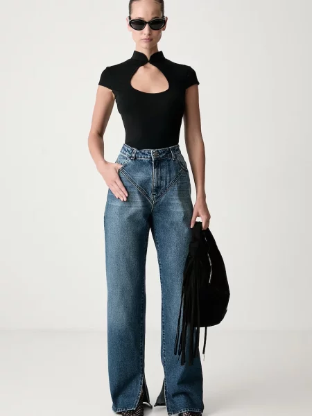 Le Privé блузка з модалем CORALIE TOP NOIR