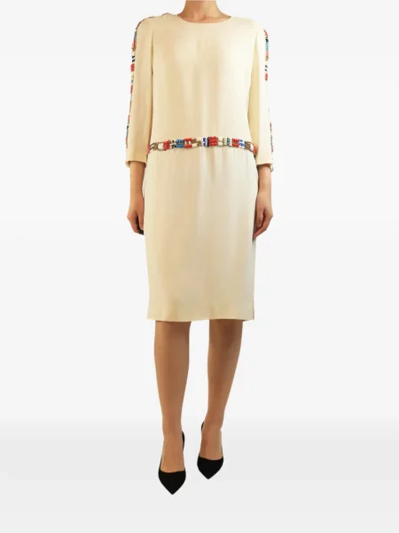 Selyem gyöngyös midi ruha Tory Burch
