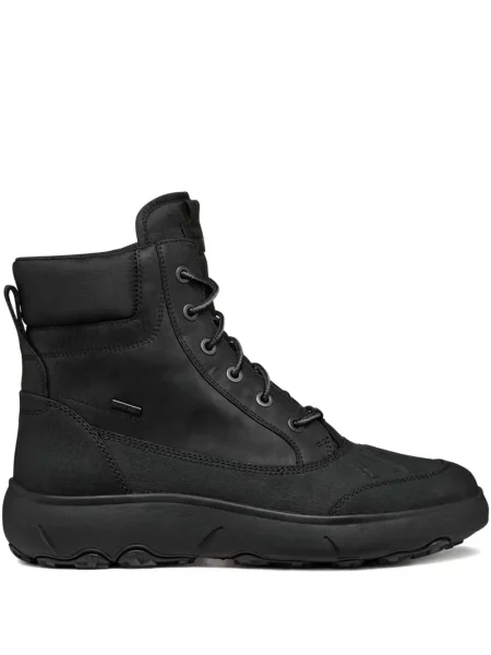 Botine Geox cu șireturi din piele negru