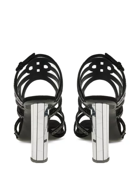 Sandale Ferragamo de cristal negru