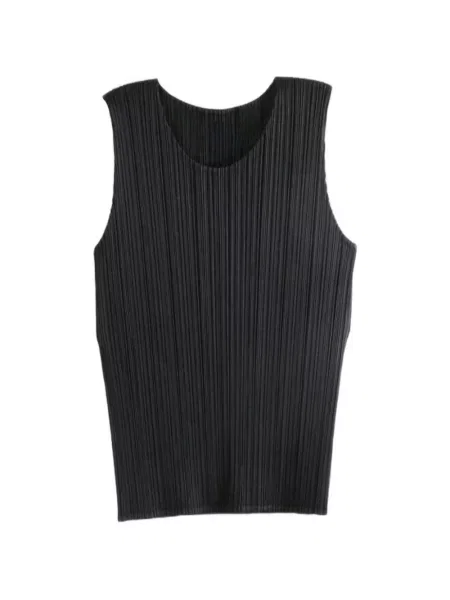 Ujjatlan felső Pleats Please Issey Miyake fekete