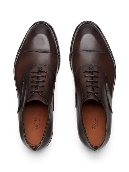 Δερμάτινος σκαρπίνια oxford Zegna καφέ