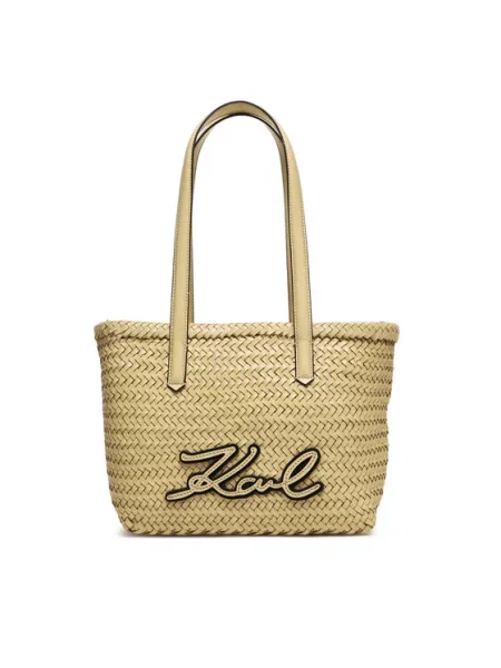 Karl Lagerfeld torebka tote skórzana K/SIGNATURE żółta