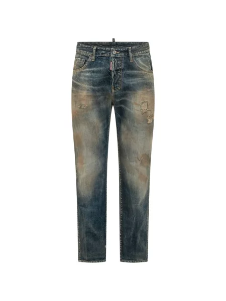 Ursuleț de pluș blugi Dsquared2 zdrențuiți albastru