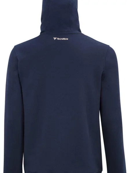 Bluza z kapturem Tecnifibre Fleece Hoodie niebieska