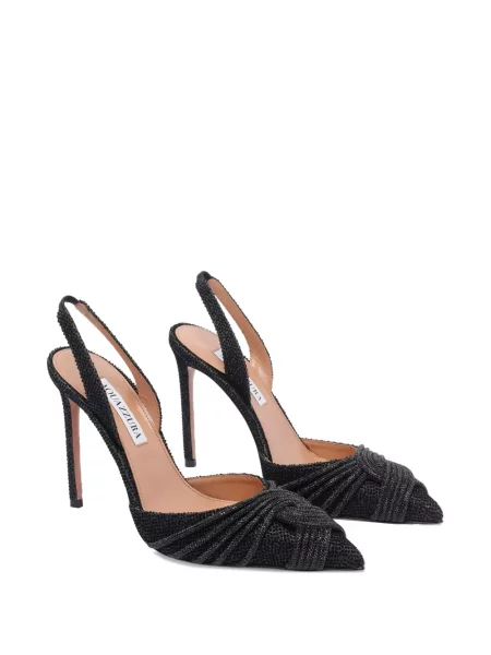 Pantofi cu toc Aquazzura slingback negru