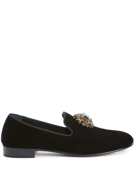 Stras pantofi loafer Giuseppe Zanotti negru