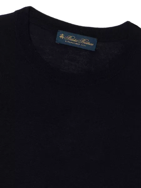 Pulover Brooks Brothers cu decolteu rotund negru