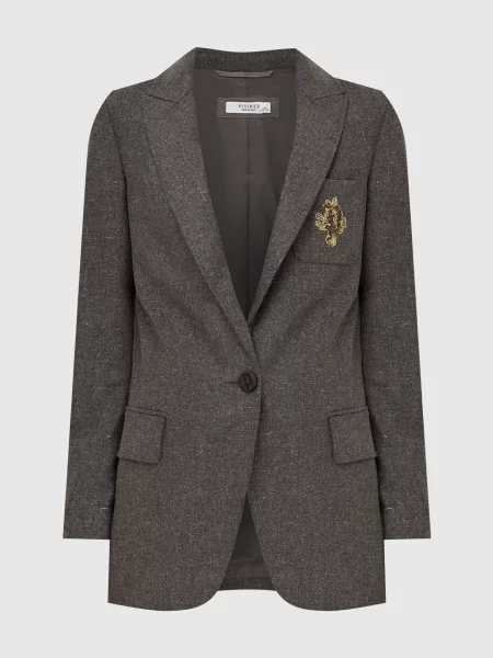 Жакет з вишивкою емблеми Peserico сірий