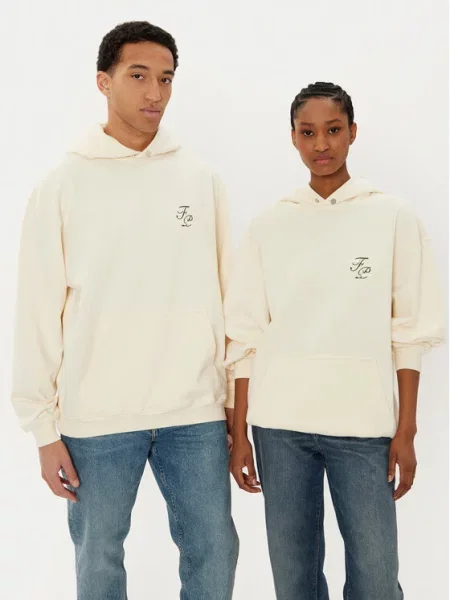 Filling Pieces bluza z kapturem z nadrukiem beżowy