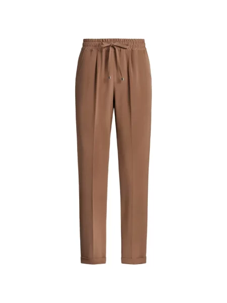 Pantaloni Kiton cu cordon maro