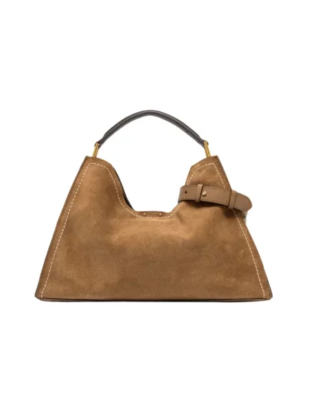 Torebka hobo Gianni Chiarini zamszowa brązowa
