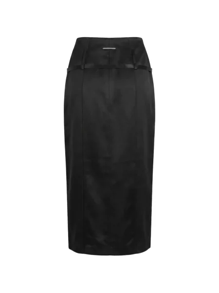 Cu centură fustă midi Grace Ling negru