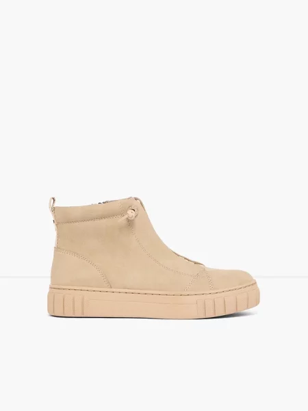 Wysokie sneakersy Marco Tozzi na platformie brązowe