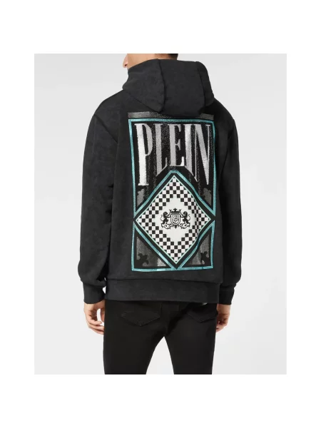 Bluza z kapturem Philipp Plein z kapturem czarna