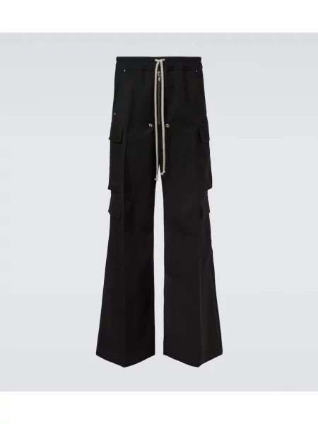 Vlněné cargo kalhoty Rick Owens černé