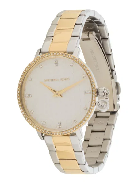 MICHAEL Michael Kors Ceas analogic PYPER auriu / argintiu / perlat alb
