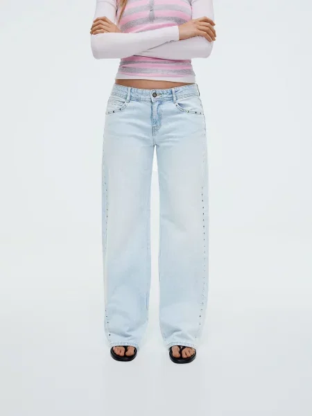 Bershka Jeans pastel albastru