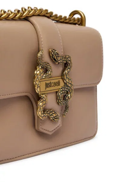 Torbica Just Cavalli Iconic Snakes bež