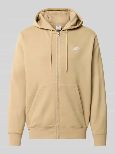 Bluza rozpinana o kroju regular fit z mieszanki bawełny Nike beżowa