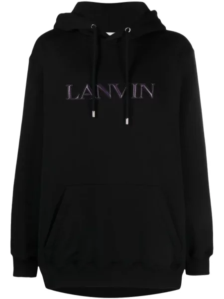 Hanorac cu glugă Lanvin negru