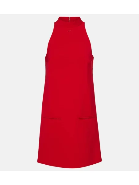 Rochie Courreges cu gât halter roșu
