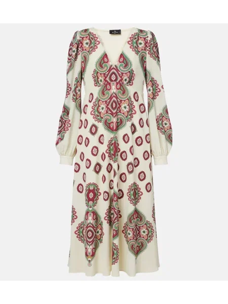 Sukienka midi Etro z wzorem paisley do kolan garniturowa