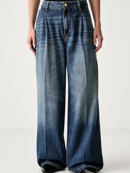 Tommy Hilfiger blugi wide leg pentru femei albastru