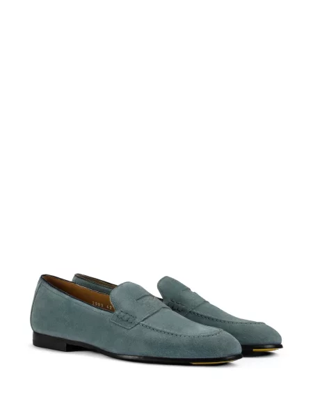 Pantofi loafer Doucal's din piele de căprioară albastru