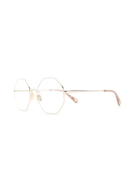 Ochelari de soare Chloé Eyewear cu imprimeu geometric auriu
