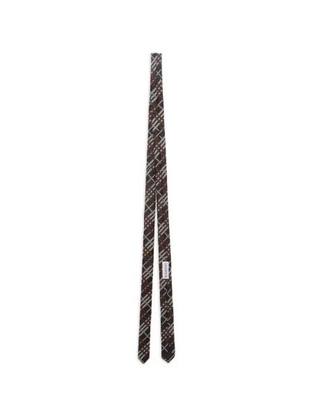 Selyem skinny nyakkendő Burberry barna