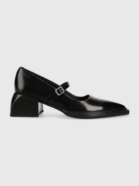 Кожени обувки с дебел Vagabond Shoemakers Vivian с висок черно