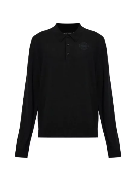 Tricou polo Canada Goose cu autograf negru