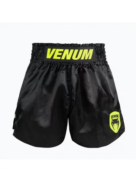 Тренувальні шорти Venum Classic Evo Muay Thai black/neon yellow чорні