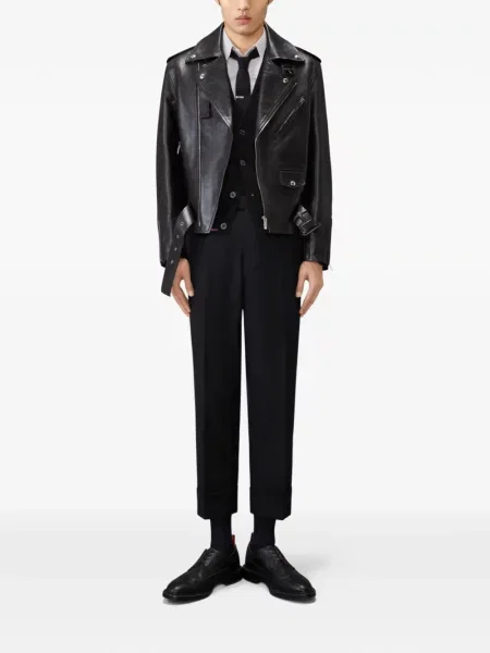Cardigan Thom Browne cu dungi negru