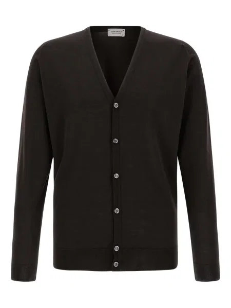 Cardigan John Smedley de lână maro